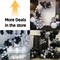 Black Silver Confetti Latex Balloons,60pcs 12 inch Black White Silver Metallic Chrome and Silver Confetti Balloons for Birthday, Baby Shower, Wedding, and Silver Theme Party Decoration